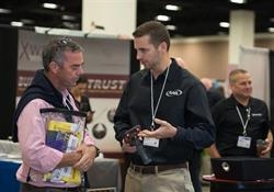 Logistics professionals discuss new products and services in the Solutions Center