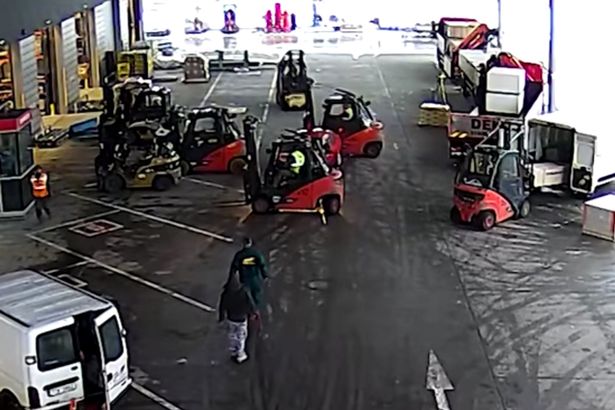 The action was caught on CCTV