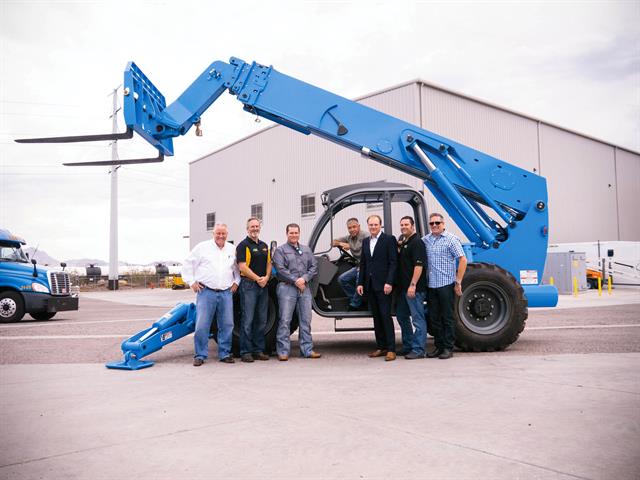 Empire Roofing president Ronnie McGlothlin tests the new XR1055 at the Xtreme Manufacturing Facility