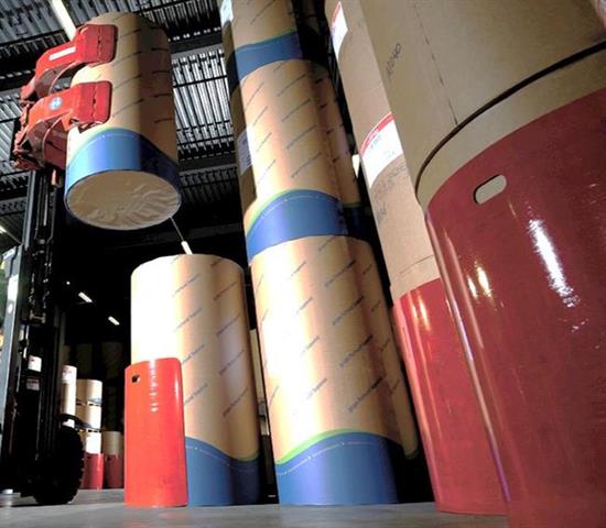 Corner guards to protect rolls near aisles.