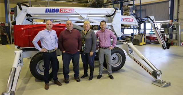 Teemu Ristelä of DINOlift; Rick Girard, Linda Girard and Devon Parshley of RBG Inc