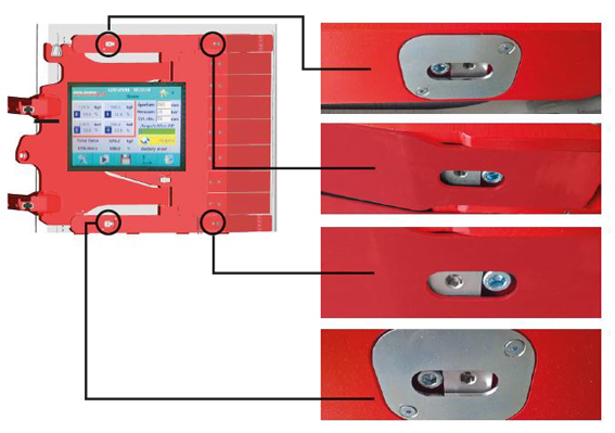 Bolzoni Auramo adjustable arm carrier screws.