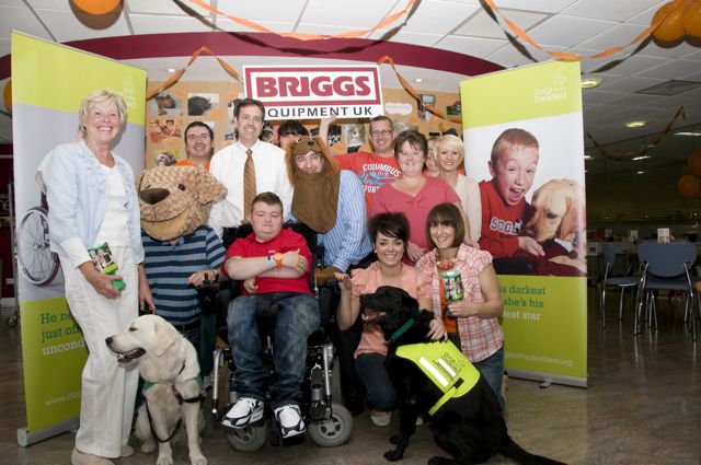 Briggs held a fundraising day last month to raise GBP500 (USD822) for Dogs for the Disabled charity.
