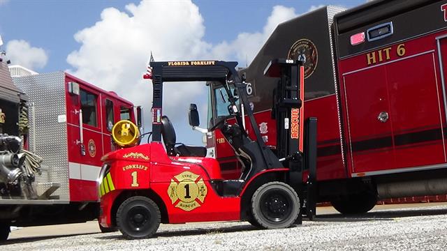 Florida Forklift's tribute at the Tampa Fire Department's Training Grounds