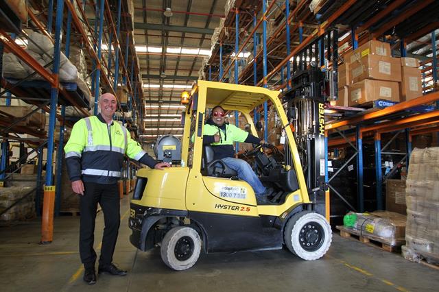 Wayne Morris, left - 'If we ever need help, particularly in our peak seasons, Hyster has the ability to support us in times of need.'