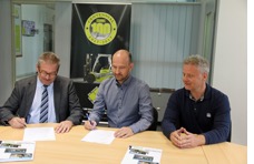 Rolf Eiten (Clark Europe) with Lukasz Sochacki and Krzysztof Chaszczewicz (Bintech).