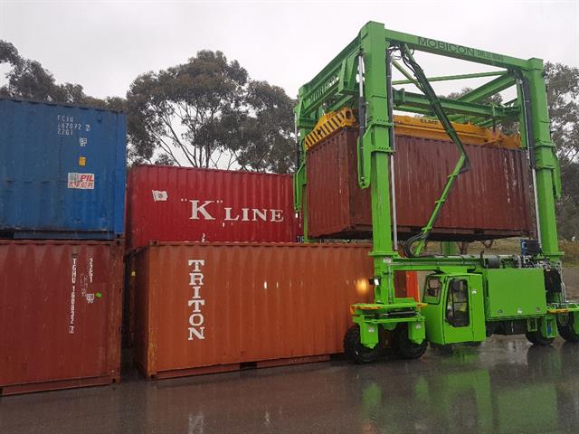 Mobicon's new low-profile straddle carrier is easy to operate.