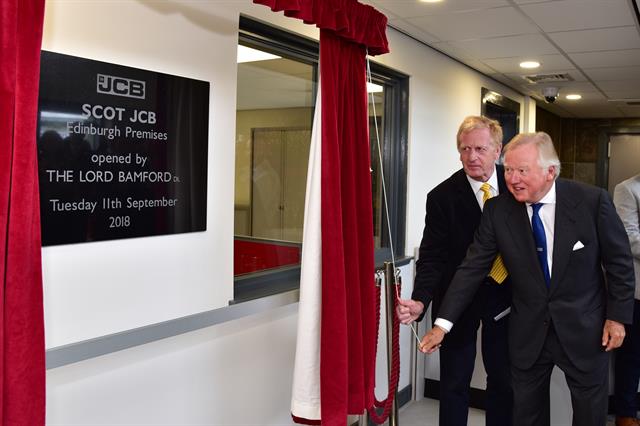 Steve Bryant, chairman of Scot JCB and JCB chairman Lord Bamford