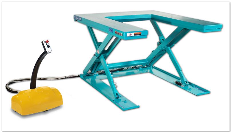 Ergo-Lift U shaped top platform for evenly distributed load.