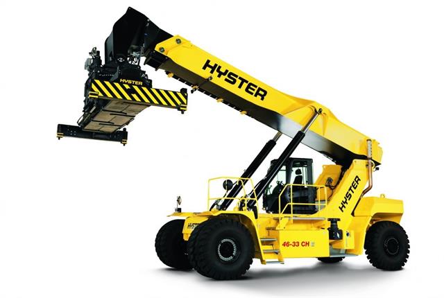 Hyster is developing a fuel cell reachstacker