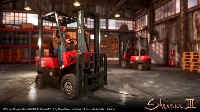 Forklift stars in computer game
