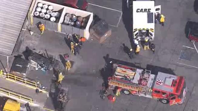 The accident scene. PHOTO: NBC TV