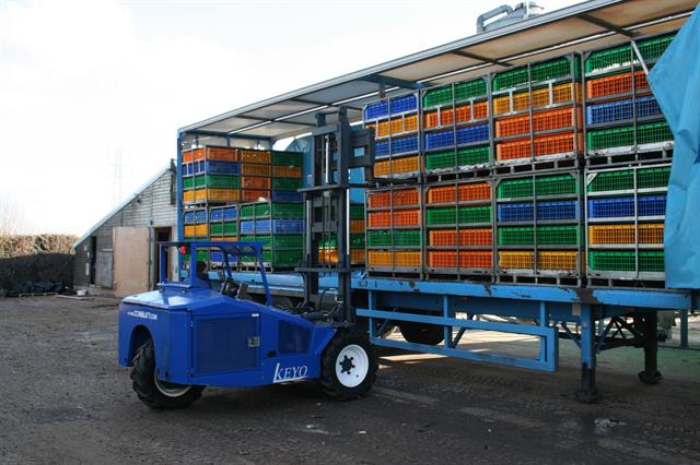 Combilift RT rough-terrain forklift poultry mover