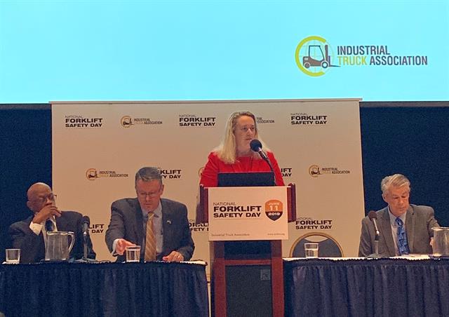 OSHA's Loren Sweatt addresses industry leaders in Washington