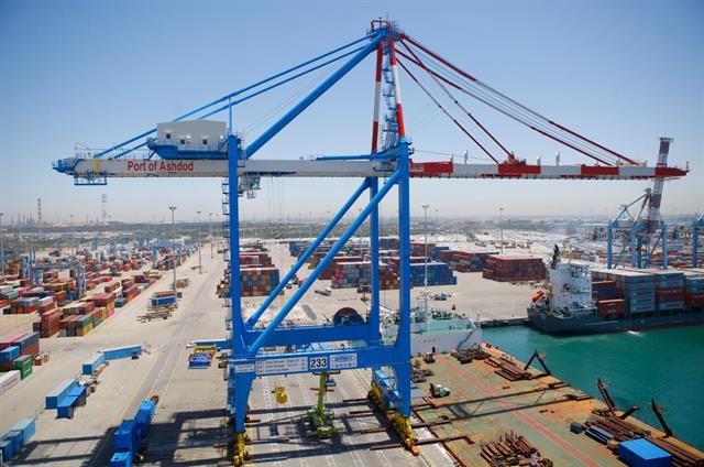 Ashdod boasts the largest ship-to-shore crane in Israel