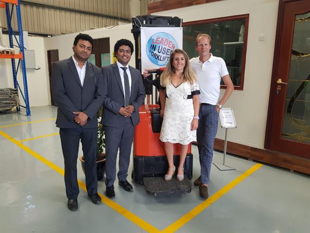 Koen Lisman and Elisa Cava (Lisman) with Raphael Buss and Michael Buss in Dubai.