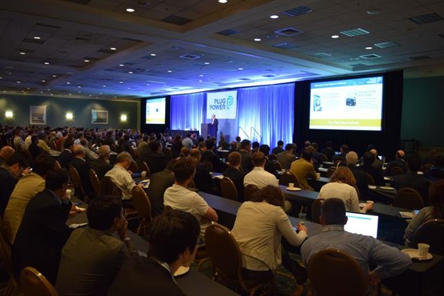 Plug Power CEO Andy Marsh speaking at the 2017 Fuel Cell Seminar.