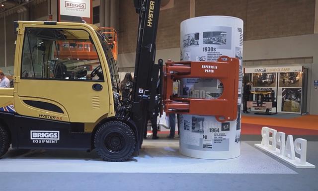 Hyster equipment on show at the Briggs stand