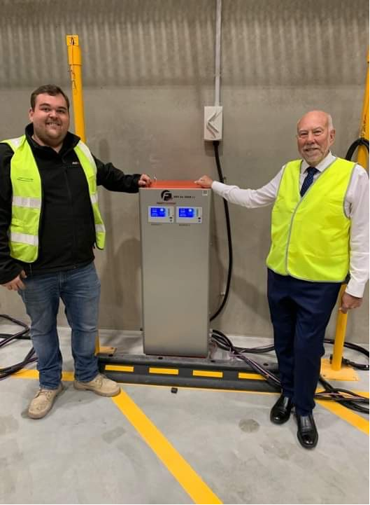 Joshua King (Fastcharge Account Manager) and Roger Drake (Owner of Drakes).