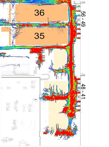 Heat Map of Forklift Traffic