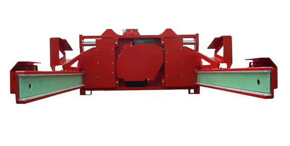 Fully electric driven 360-degree rotating box clamp.