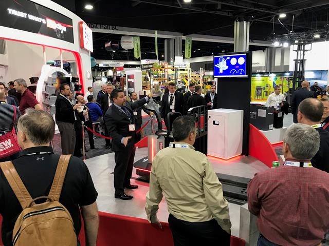Business as usual at the EnerSys booth at MODEX