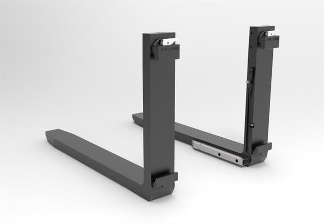 Easy-FORKS with camera fitted on the inner right fork side.