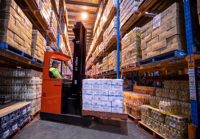 One of Juicy Isle's new electric reach trucks