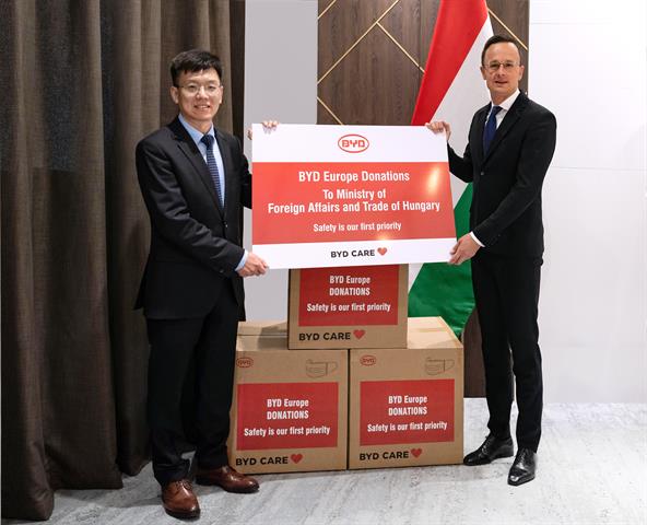 BYD Europe donates PPE in Hungary
