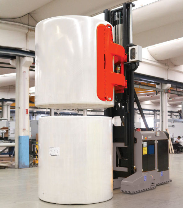 Bolzoni paper clamp for AGV