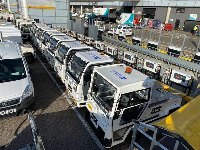 ASC Handling's fleet includes pushback tugs, trailers and baggage carts