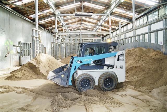 The Huski at work in the elephant enclosure