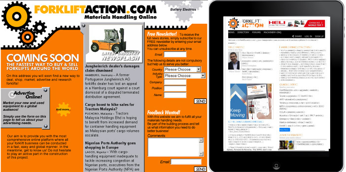 An early newsletter and the current design for portable devices