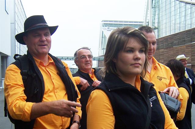 Michael and team members at CeMAT