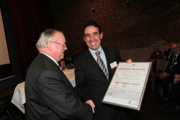 (L-R) Paul Breyne, governor of the province of West-Flanders and Gerd Bellemans, HR manager of TVH.