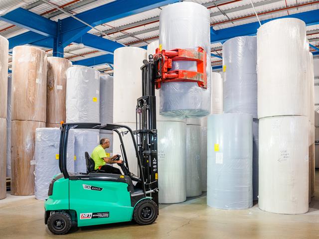 Essential Supply Products has added eight Mitsubishi EDiA electric forklifts