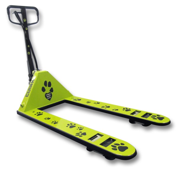 Clark has donated a pallet jack to the Lexington Humane Society.