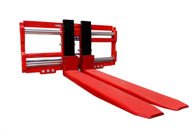 The RAVAS scale forks are easy to install on the Bolzoni Auramo and Meyer fork positioners. Here fitted on a MEYER 6-2504 shaft guided model.