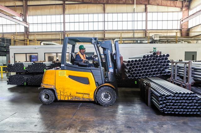 Nucor has deployed telematics across all forklift equipment