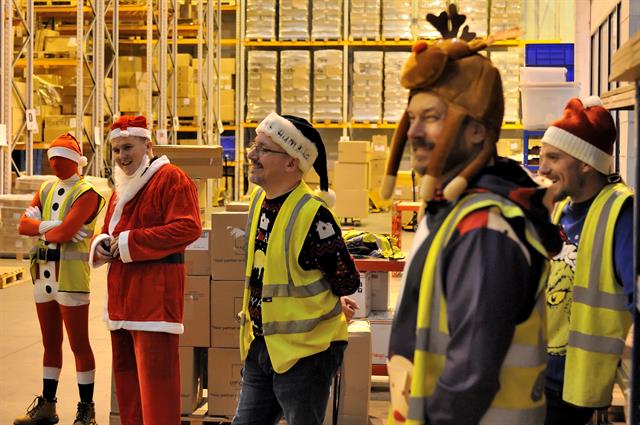 Prior to lockdown saw the entire company coming together to video a Christmas message to their customers for social. Scott (far right) waits with the team for his cue!