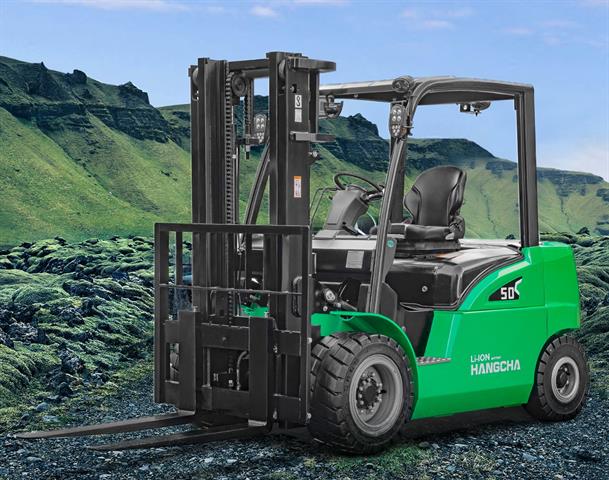 A Hangcha lithium-ion forklift.