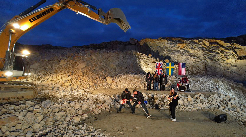 All the lighting in the video comes from TYRI's work lights, which gave the location a magical look.