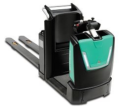 The OPB20NE, Mitsubishi's latest model in its low level order picker range.