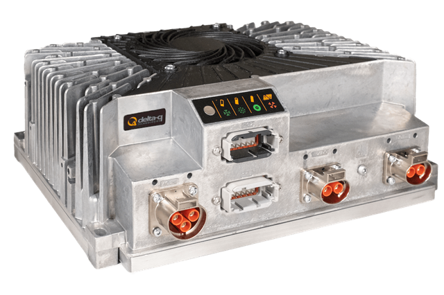 According to Delta-Q Technologies, the smaller size of lithium-ion batteries makes on-board charging possible