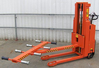 Logitrans has developed a stacker that handles coffins.