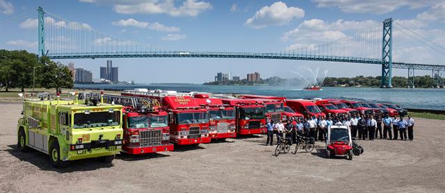 The Detroit Fire Department sent 18 fire trucks and 60 firefighters to battle the GM fire