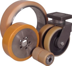 VULKOLLAN® and PEVOPUR® wheels, castors, and pallet rollers for industrial trucks