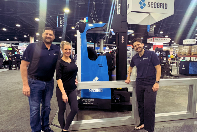 the seegrid stand will showcase autonomous material handling and how to automate at scale.
