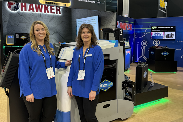 motive power solutions ad the HAWKER FLEX® Li3 Lithium-Ion battery at Modex 2024