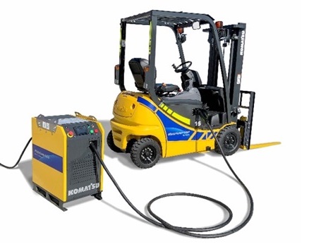 The world's first sodium-ion powered forklift by Komatsu